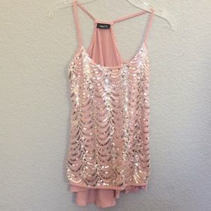 Shiny-Sequiny tank top for girls.